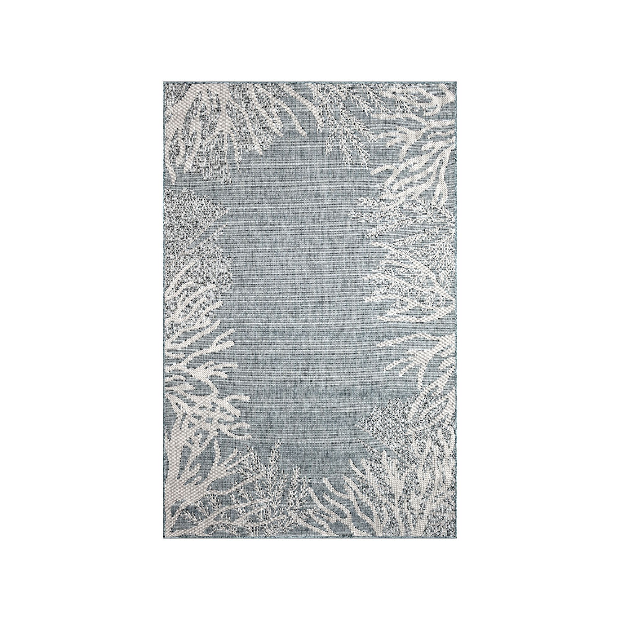 Liora Manne Carmel Reef Border Indoor Outdoor Area Rug, Blue