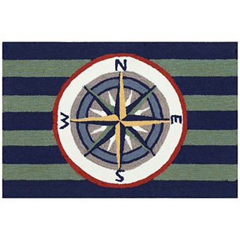 Liora Manne Frontporch Striped Compass Indoor Outdoor Mat