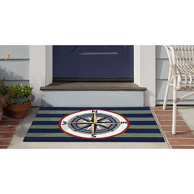 Liora Manne Frontporch Striped Compass Indoor Outdoor Mat