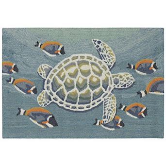 Liora Manne Frontporch Turtle And Fish Indoor Outdoor Mat