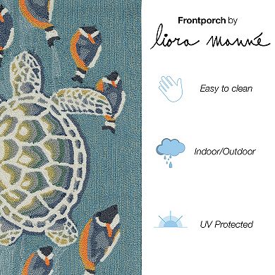 Liora Manne Frontporch Turtle And Fish Indoor Outdoor Mat