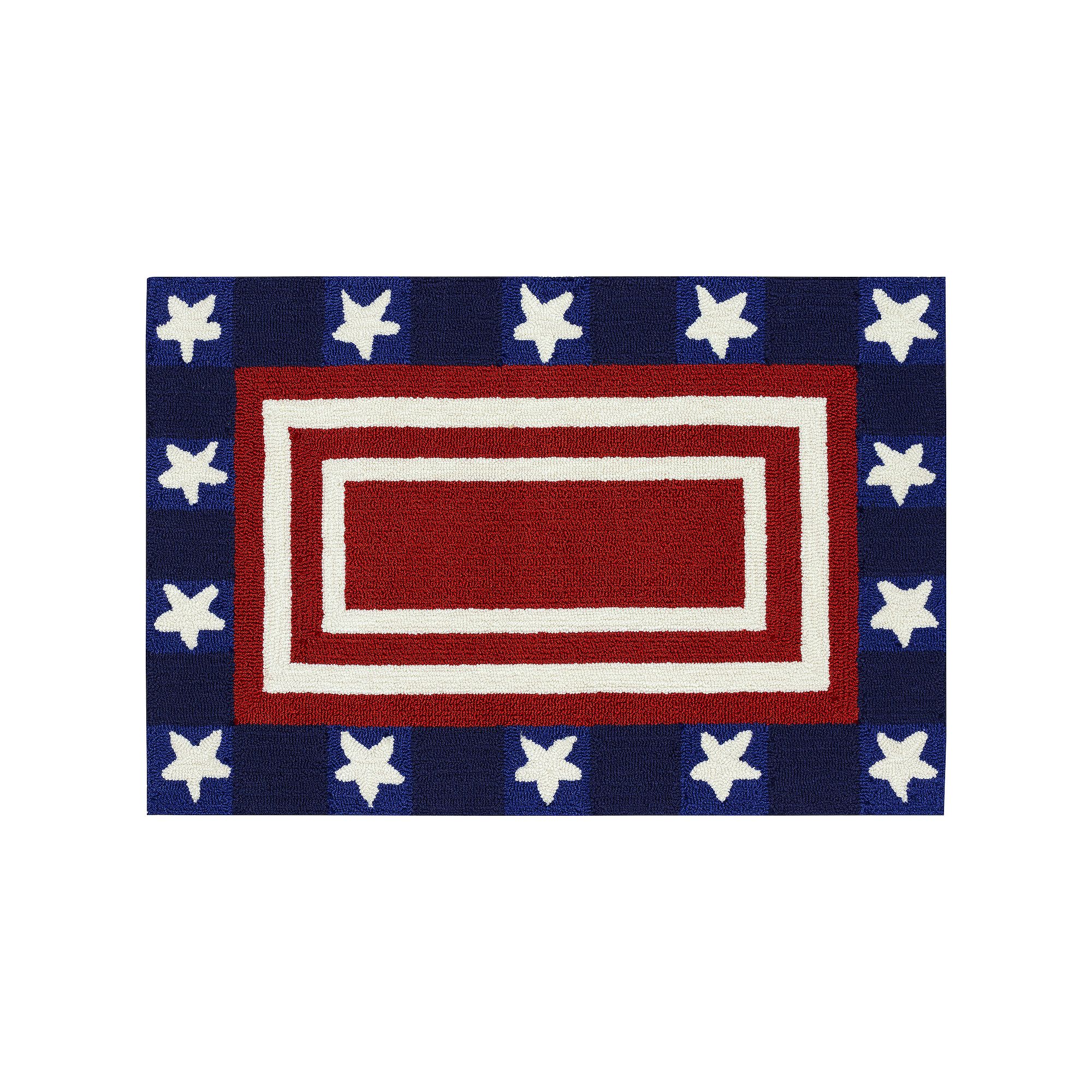 Liora Manne Frontporch Patriotic Pendant Indoor Outdoor Mat, Red