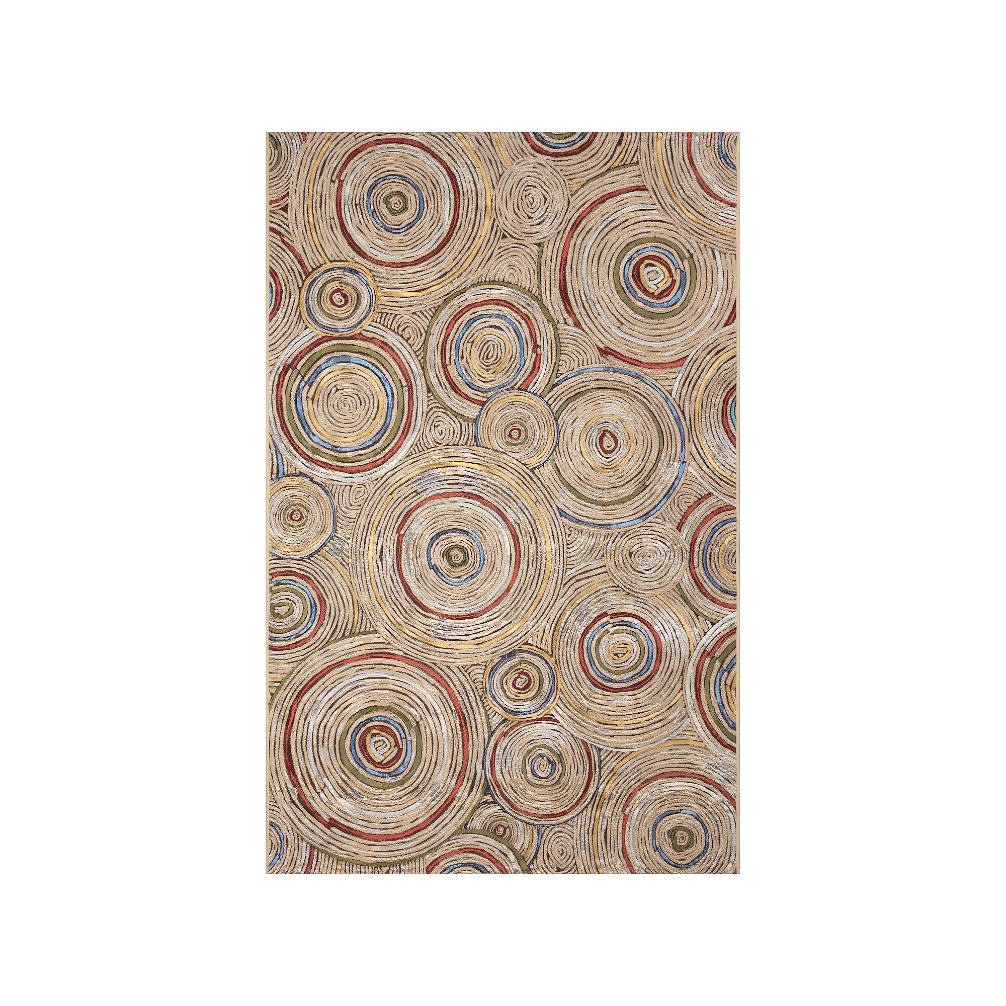 Liora Manne Marina Basket Circles Indoor Outdoor Area Rug, Multi