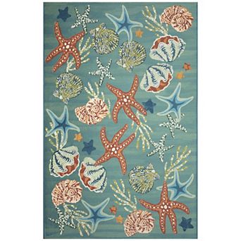 Liora Manne Marina Starfish Song Indoor Outdoor Area Rug