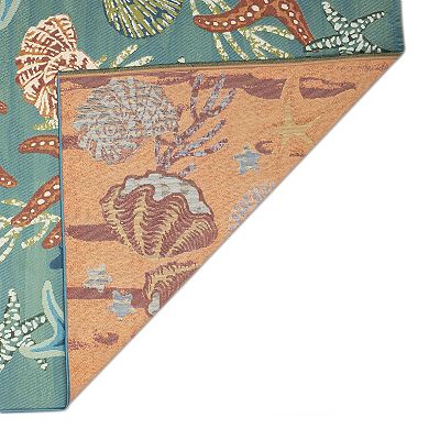 Liora Manne Marina Starfish Song Indoor Outdoor Area Rug