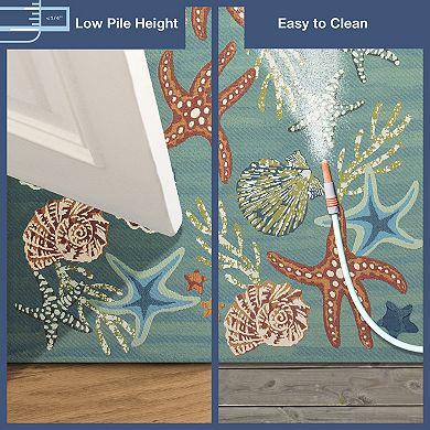 Liora Manne Marina Starfish Song Indoor Outdoor Area Rug