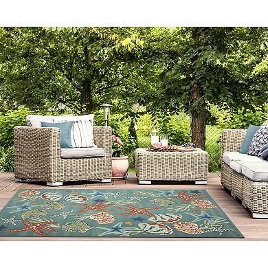 Liora Manne Marina Starfish Song Indoor Outdoor Area Rug