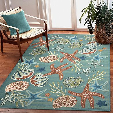 Liora Manne Marina Starfish Song Indoor Outdoor Area Rug