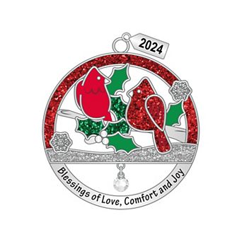 Sentiment Blessings of Love, Comfort and Joy Zinc Christmas Ornament