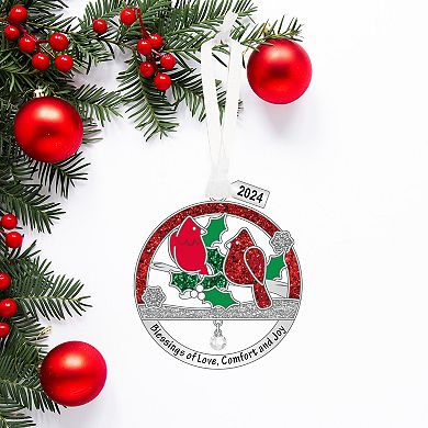 Sentiment Blessings of Love, Comfort and Joy Zinc Christmas Ornament