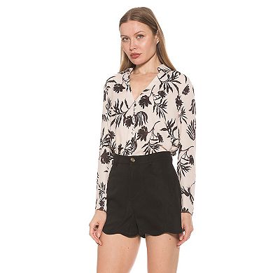 Women's ALEXIA ADMOR Lori Long Sleeve V-Neck Shirt