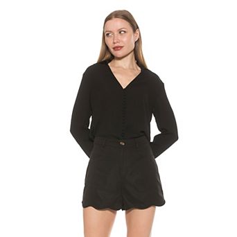 Women's ALEXIA ADMOR Lori Long Sleeve V-Neck Shirt