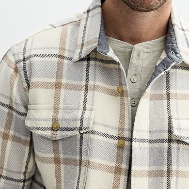 Men's Sonoma Goods For Life® Heavyweight Flannel Long Sleeve Button-Down Shirt