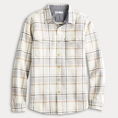 Men's Sonoma Goods For Life® Heavyweight Flannel Long Sleeve Button-Down Shirt