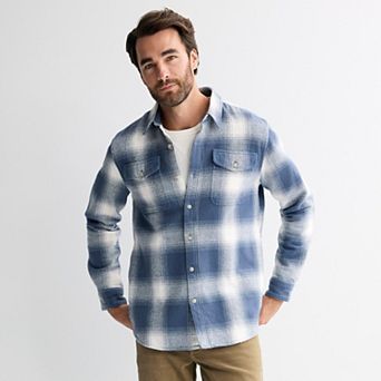 Men's Sonoma Goods For Life® Heavyweight Flannel Long Sleeve Button-Down Shirt