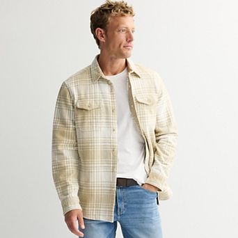 Men's Sonoma Goods For Life® Heavyweight Flannel Long Sleeve Button-Down Shirt