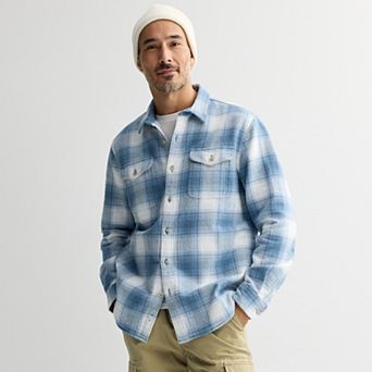 Men's Sonoma Goods For Life® Heavyweight Flannel Long Sleeve Button-Down Shirt