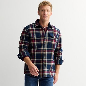 Men's Sonoma Goods For Life® Heavyweight Flannel Long Sleeve Button-Down Shirt