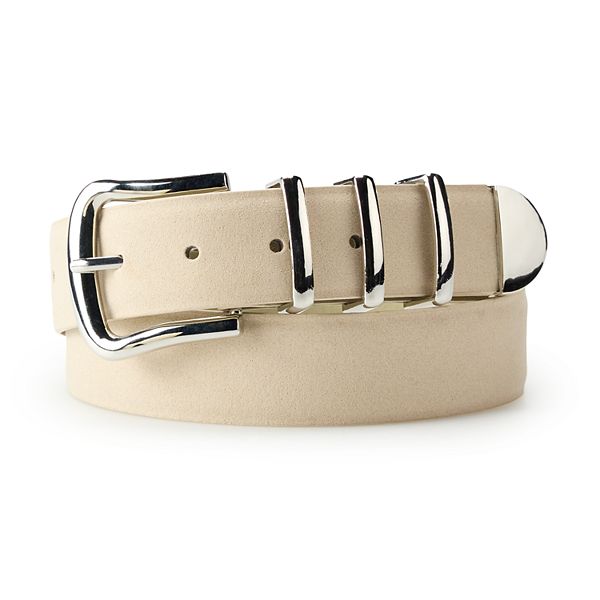 Women's Nine West Triple Metal Loop Harness Pant Belt