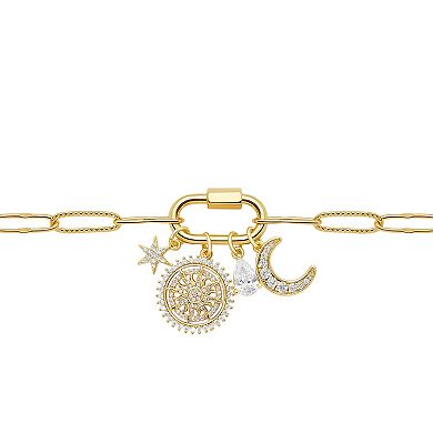 Star-Moon Compass Gold Bracelet