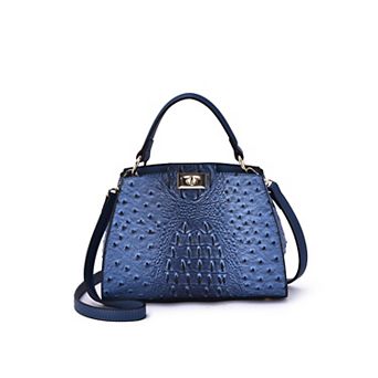 Mellow World Ozzie Ostrich Embossed 2-Compartment Crossbody Bag