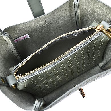 Mellow World Michelle Woven Embossed Crossbody Bag