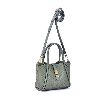 Mellow World Michelle Woven Embossed Crossbody Bag