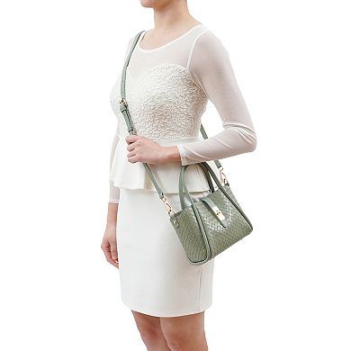 Mellow World Michelle Woven Embossed Crossbody Bag