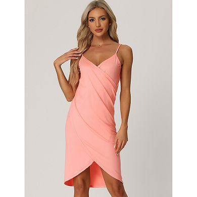 Women's Cover Ups Beach Seaside Summer Backless Spaghetti Strap Dress Sarongs Wrap