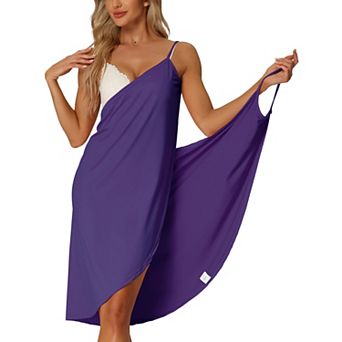 Women's Cover Ups Beach Seaside Summer Backless Spaghetti Strap Dress Sarongs Wrap