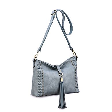 Mellow World Raven Whipstitch & Studded Crossbody Bag