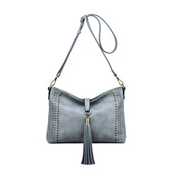Mellow World Raven Whipstitch & Studded Crossbody Bag