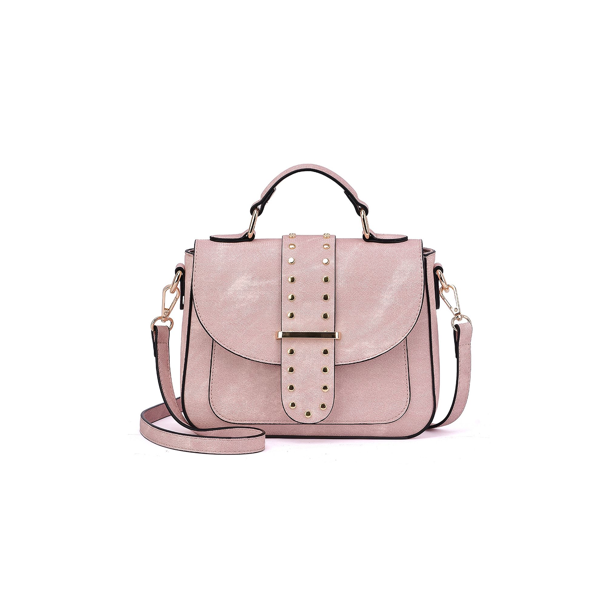 Mellow World Emmie Denim Washed Crossbody Bag, Mistyrose