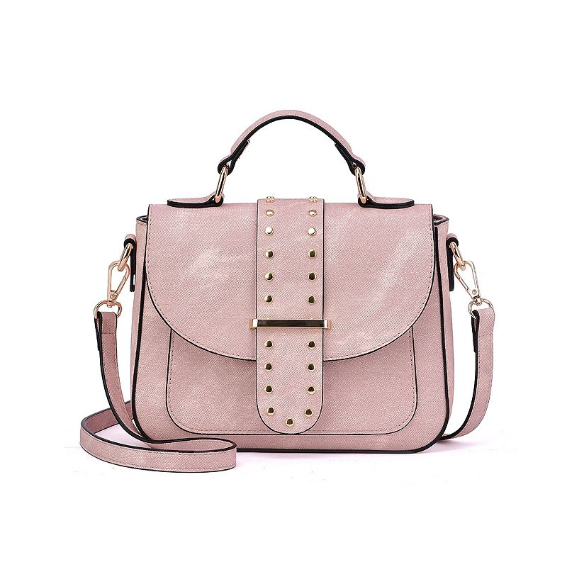 Mellow World Emmie Denim Washed Crossbody Bag, Mistyrose
