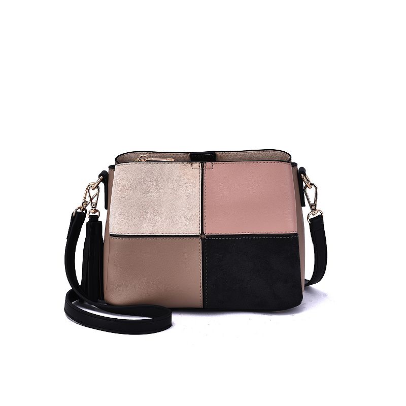 Mellow World Salmi 3-Compartment Crossbody Bag, Latte Mistyrose