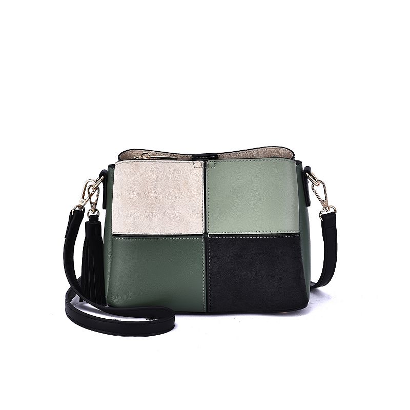 Mellow World Salmi 3-Compartment Crossbody Bag, Green Sage