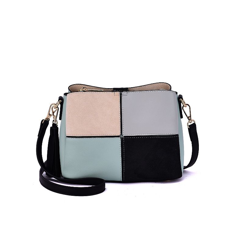 Mellow World Salmi 3-Compartment Crossbody Bag, Seafoam Gray