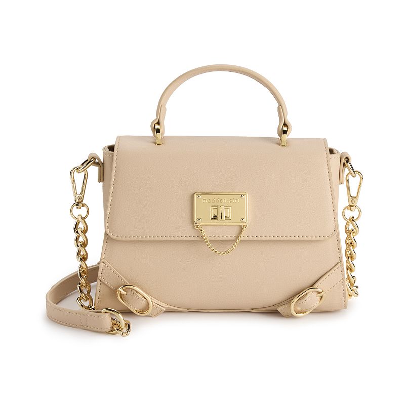 madden girl Top Handle Crossbody Bag, Brown