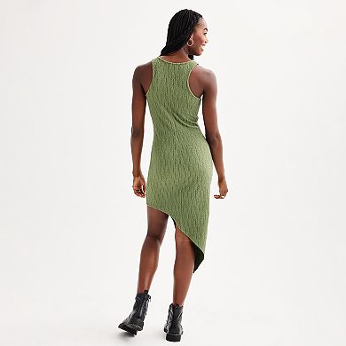 Juniors' eyeshadow Asymmetrical Body Con Dress