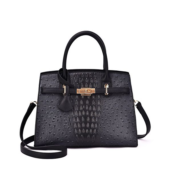 Mellow World Virginia Ostrich Pattern Satchel Bag