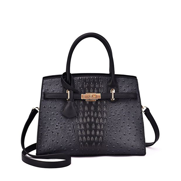★美品・希少★ OSTRICH S-7 金刺繍ロゴ　サイドバッグ 2個セット Mellow World Virginia Ostrich Pattern Satchel Bag