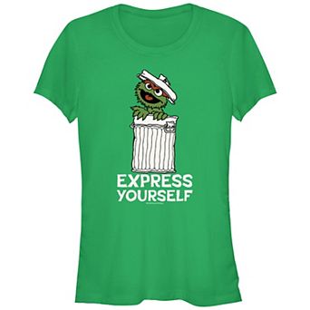 Juniors' Sesame Street Oscar Express Yourself Graphic Tee