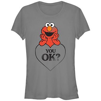Juniors' Sesame Street Elmo You Ok? Graphic Tee