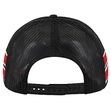 Men's '47 Black New Jersey Devils Sideband Stripes Trucker Snapback Hat