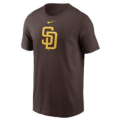 Men's Nike Brown San Diego Padres Fuse Logo T-Shirt