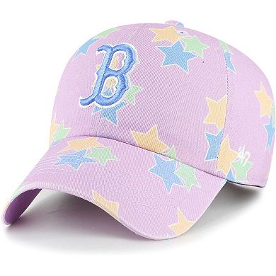 Girls '47 Lavender Boston Red Sox Star Bright Clean Up Adjustable Hat