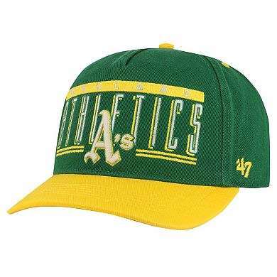 Men's '47 Kelly Green Oakland Athletics Double Headed Baseline Hitch Adjustable Hat