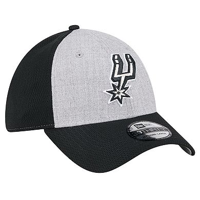 Men's New Era Heather Gray/Black San Antonio Spurs Two-Tone 39THIRTY Flex Hat