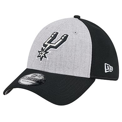 Men's New Era Heather Gray/Black San Antonio Spurs Two-Tone 39THIRTY Flex Hat