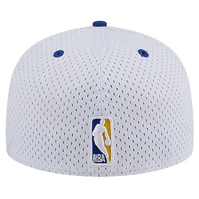 Men's New Era White/Royal Golden State Warriors Throwback 2Tone 59FIFTY Fitted Hat